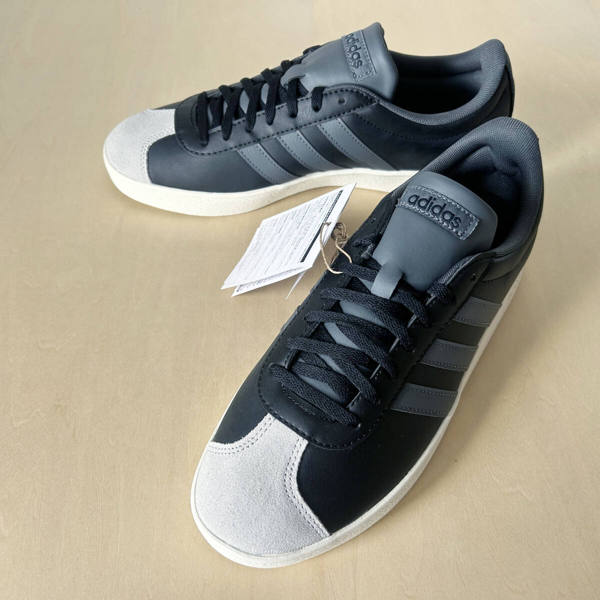 【特価】25cm アディダス VLコート ベース adidas VL COURT BASE M BLACK/D.GREY/WHITE US7/25cm JQ3036拍卖