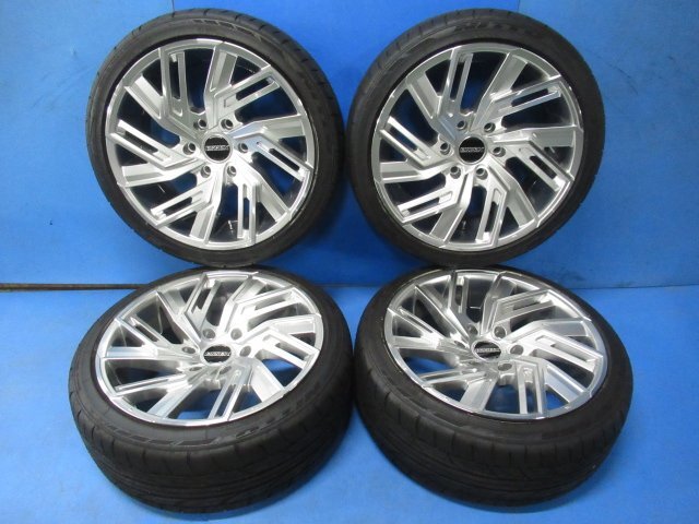 【バリ溝】 ESSEX EW-19 ハイエース 200系 19インチ 8.5J +18 6穴 PCD139.7 225/40R19 93Y タイヤ ホイール 4本 エセックス (g015187)拍卖