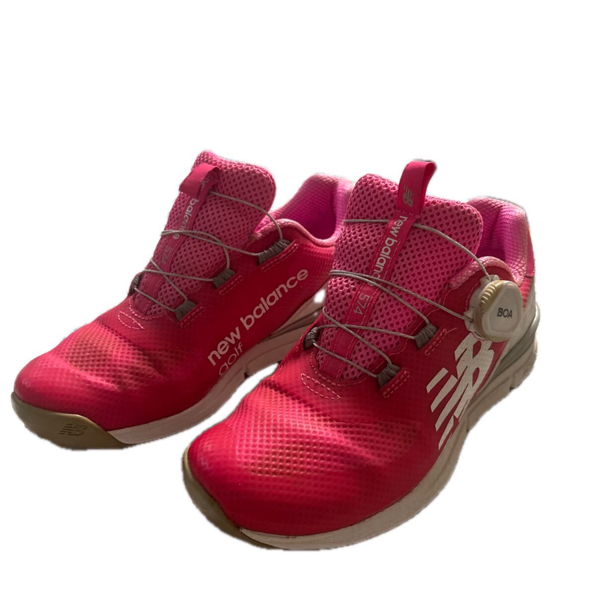 NEW BALANCE GOLF ニューバランス ゴルフシューズ BOA ピンク系 22.5拍卖