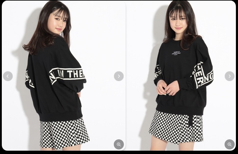 140cm 美品「PINK-latte ピンクラテ」ロゴジャカード袖切り替えトップス 長袖 プルオーバー スウェット トレーナー ブラック 黒(送料600円)拍卖