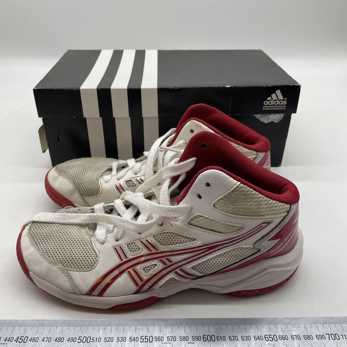 D22【ジャンク 未検品】asics アシックス DUNK SHOT ダンクショット 24.0cm バスケットボール シューズ拍卖