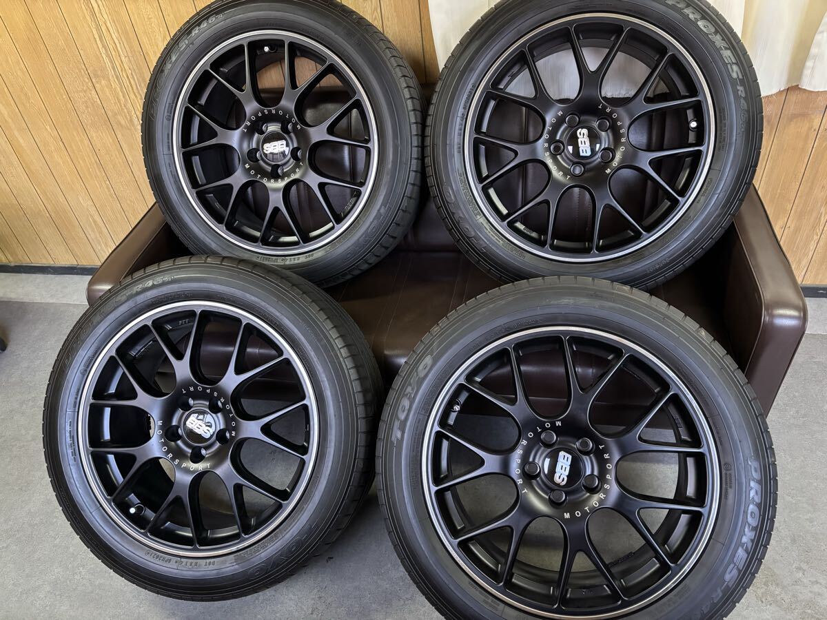 美品 BBS CH143 19インチ 8J +38 PCD114.3 5穴ハブ:60㎜(リング付き状態) TOYO R46 225/55R19 2021年 アルファード ハリアー RAV4など拍卖