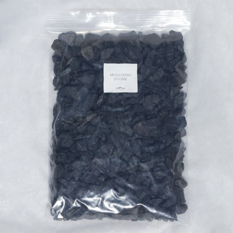 鉢土に載せるマルチングストーン(カラーストーン・化粧石)ブラック(黒) 大粒 5~20mm / 観葉植物、鉢花、鉢植え庭木の乾燥・害虫防止拍卖