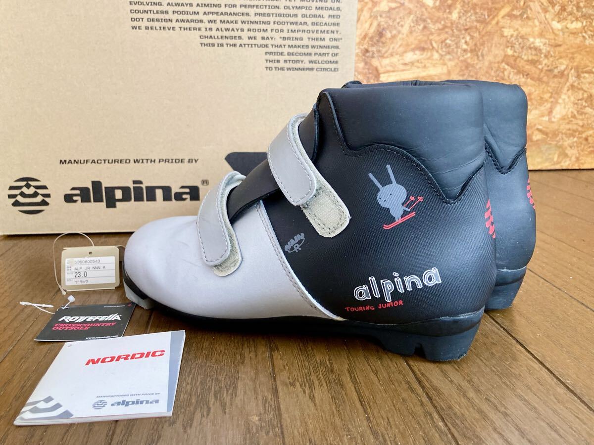 ◆美品◆ alpina アルピナ 5963-1K NNN R ジュニア クロスカントリースキーブーツ シルバー/ブラック 23.0cm拍卖