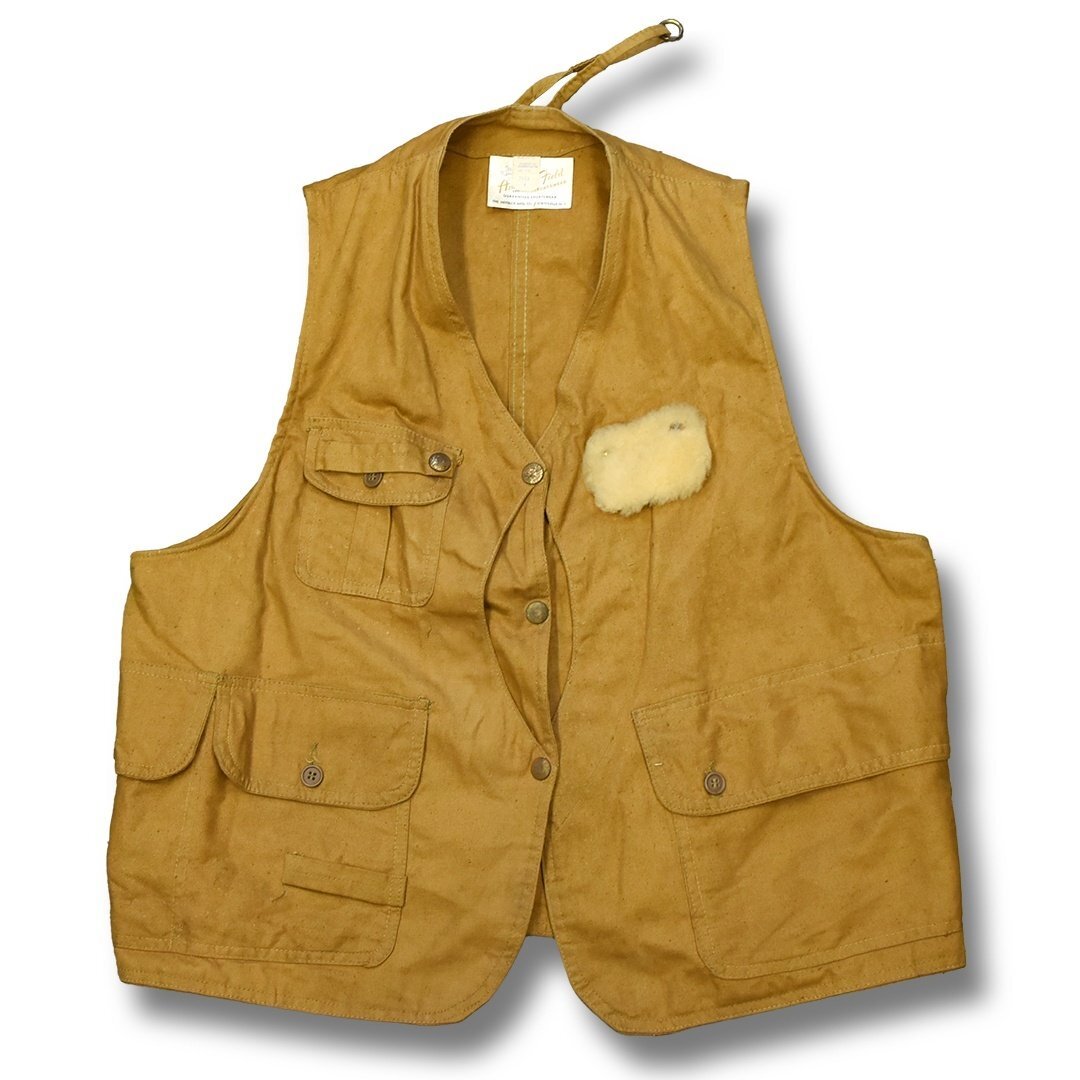 デッドストック ビンテージ American Field アメリカンフィールド フィッシングベスト サークルポケット ハンティング M EF1926-20-EJ12-Y拍卖
