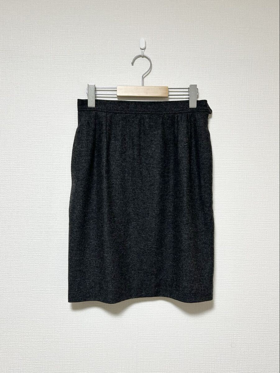 ヴィンテージ 90s フランス製 YVES SAINT LAURENT ウールスカート拍卖