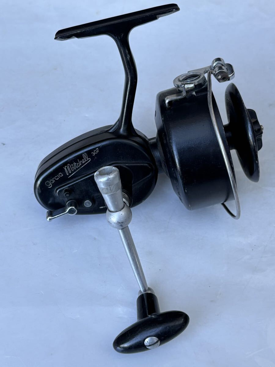 vintagegarcia mitchell 307 old reel USA バス シーバス ナマズ 雷魚 ガルシア ミッチェル スピニングリール 右巻き フランス製拍卖