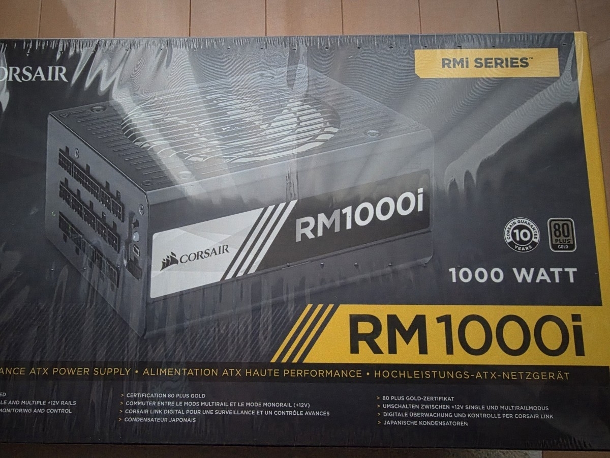 CORSAIR RM1000i 80PLUS GOLD フルプラグイン 10年保証 12VHPWRケーブル付 購入証明 icue拍卖