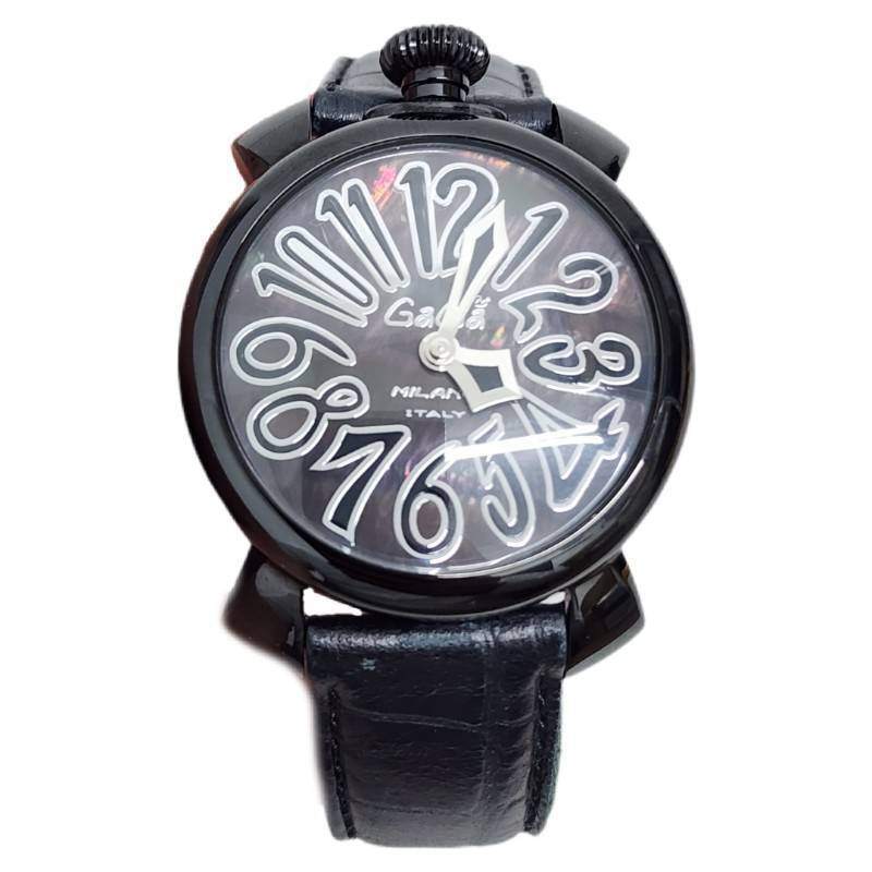 GaGa MILANO ガガミラノ マヌアーレ40 5022 腕時計メンズ クオーツ ブラック文字盤 稼働品 【中古】 22512R23拍卖