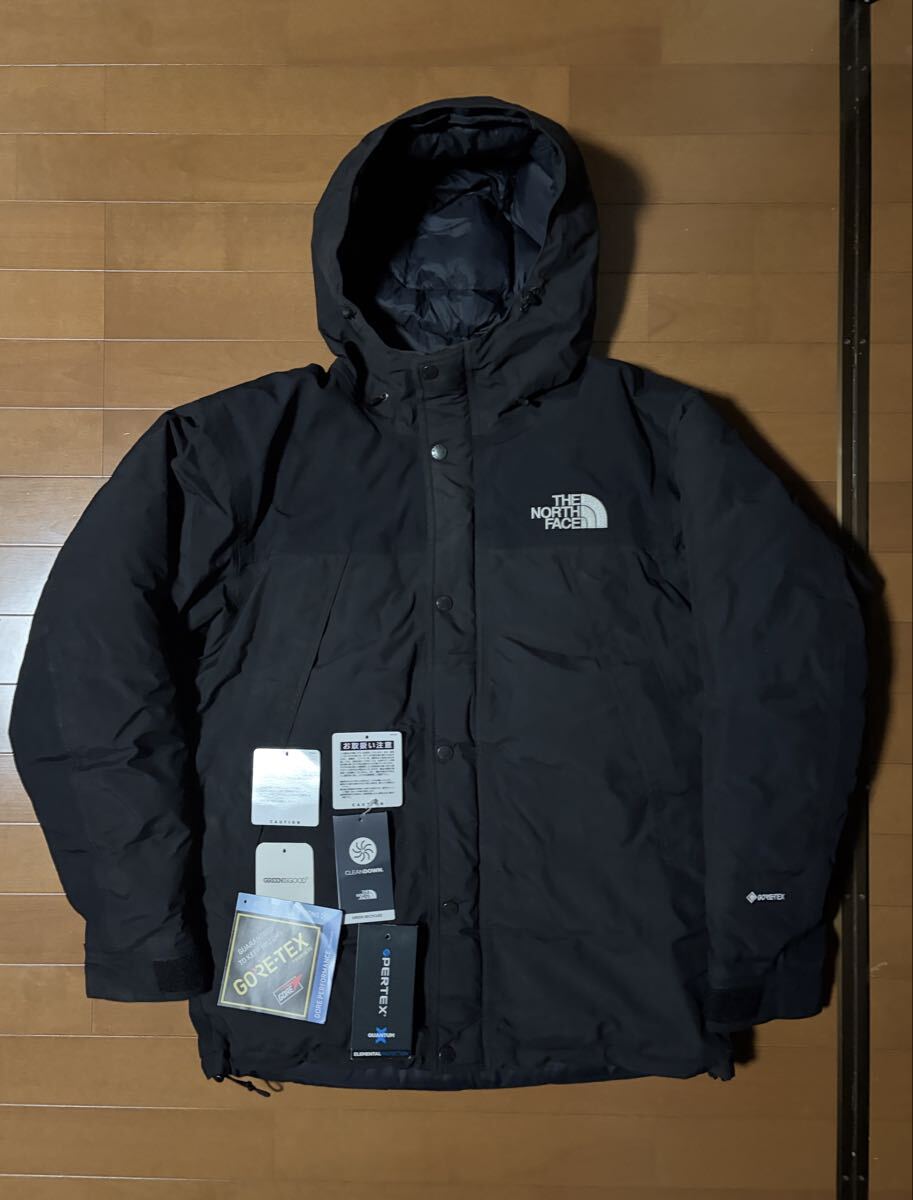 【美品sizeXL】THE NORTH FACE NP91930 mountain down jacket K ノースフェイス マウンテンダウンジャケット ブラック 黒 ゴアテックス拍卖