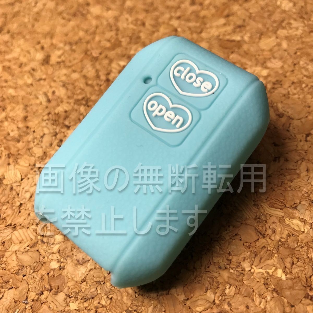 スズキ(マツダ)ハート2ボタンシリコンキーカバー スマートキー用キーケースS08新型ワゴンR MH35S/MH55S スカイブルー拍卖