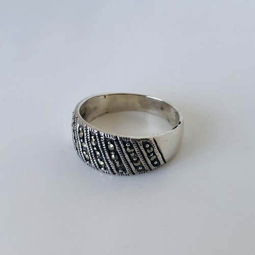 M47*vintage*1970s*マーカサイト*16号*リング*マルカジット*指輪*アクセサリー*ジュエリー*英国*アンティーク*ファッション*デザイナーズ拍卖