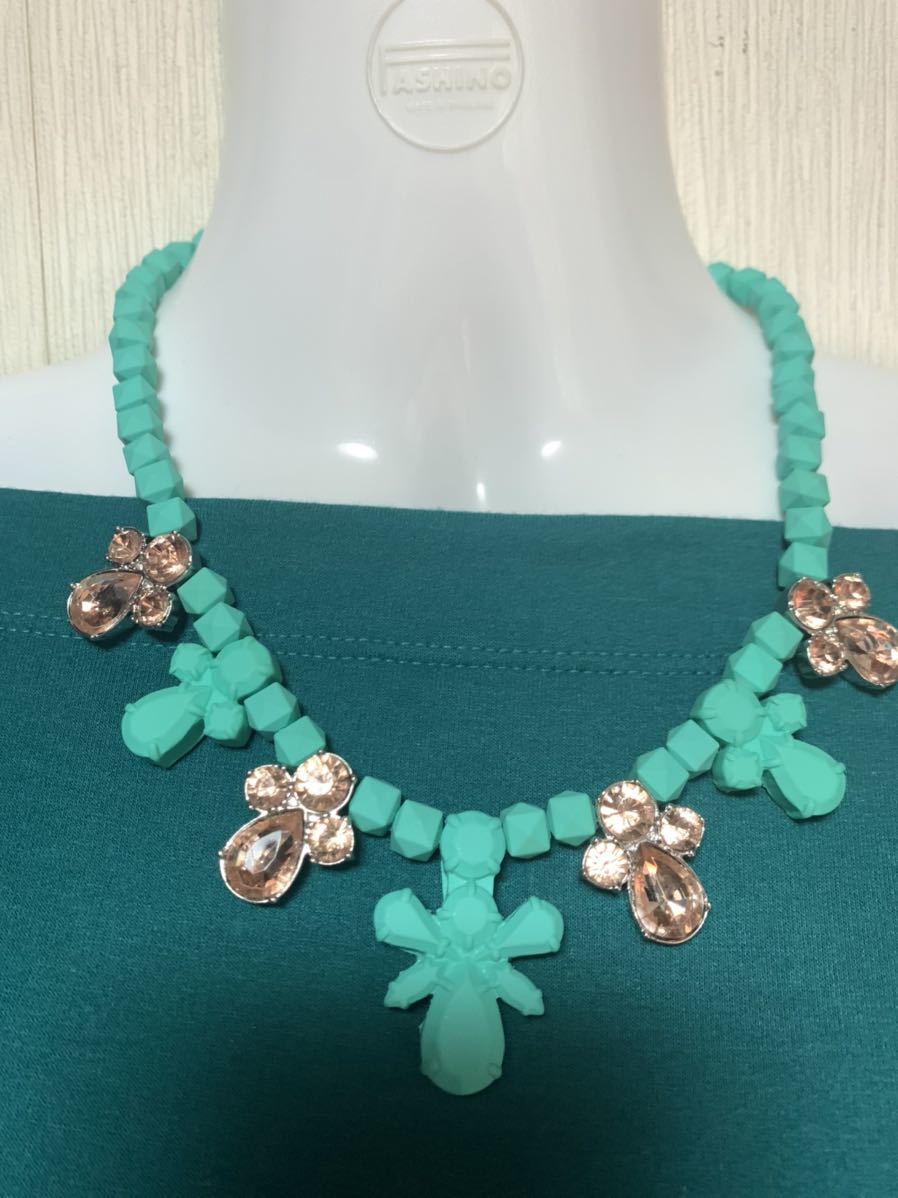 【ジーユー】マットカラー×ラインストーンネックレス♪GU④拍卖