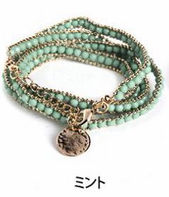 REAL STYLE カラフルラップブレスレット ミント拍卖