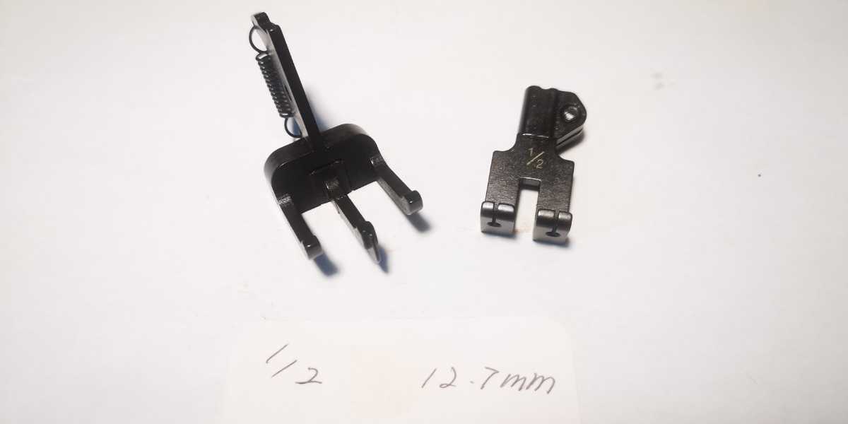 ミシン部品 1/2 2本針総合送り センターガイドスプリング付き押さえ 拍卖