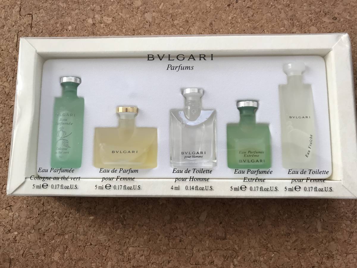 【未使用】BVLGARI ブルガリ Parfums 5ライン ミニチュア セット 5ml×5本拍卖