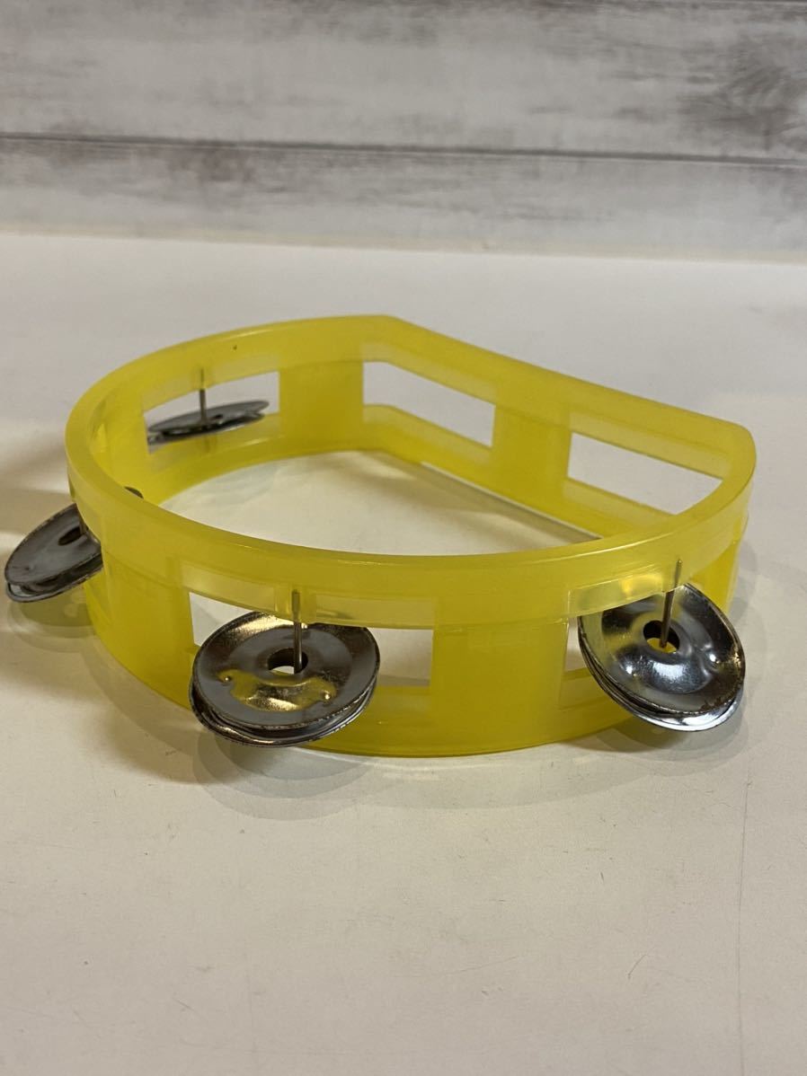 プラスチック ミニタンバリン イエロー カラオケ用品 パーティー用品拍卖