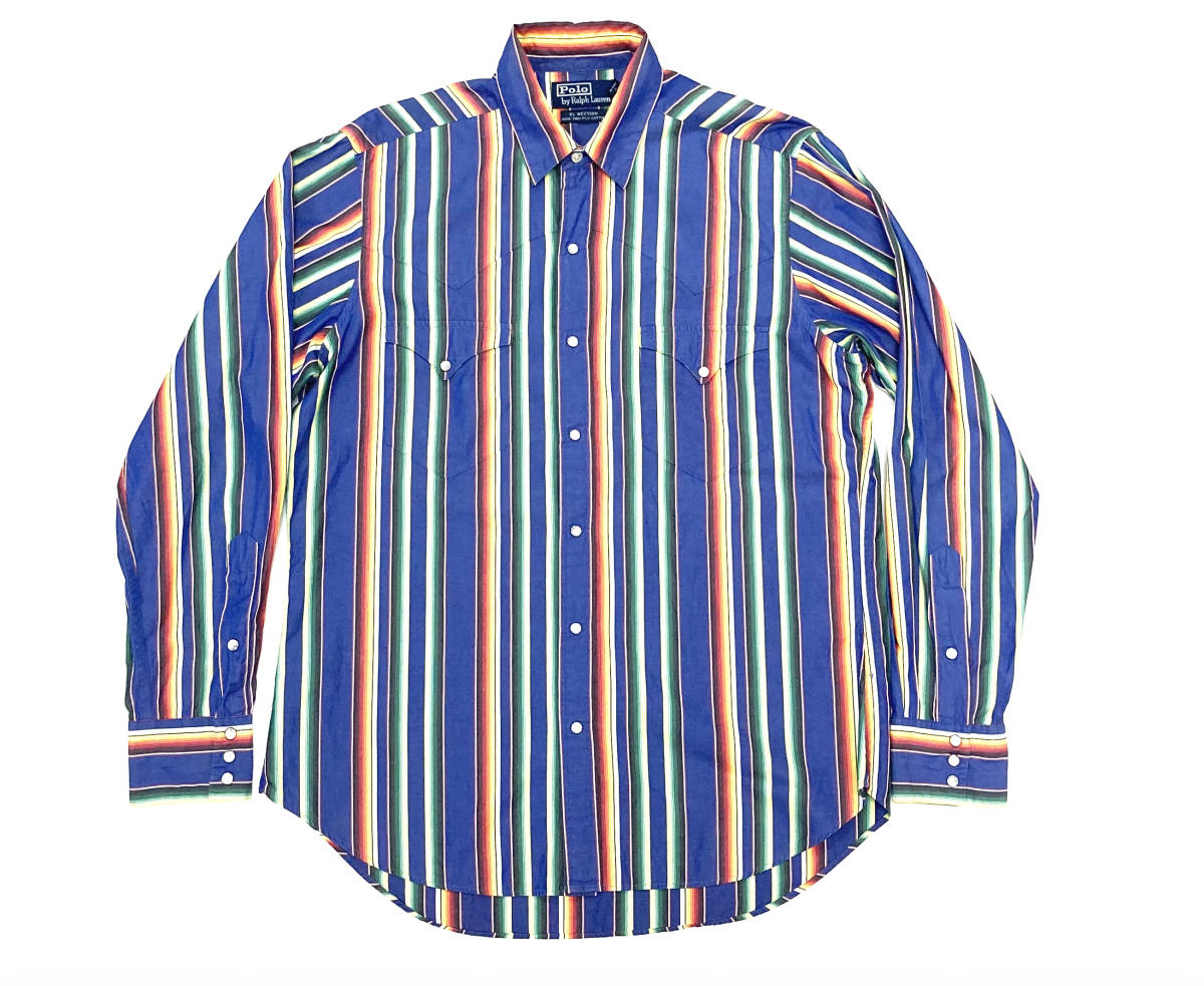 ラルフローレン ネイティブ柄 ウエスタンシャツ M RL WESTERN 拍卖