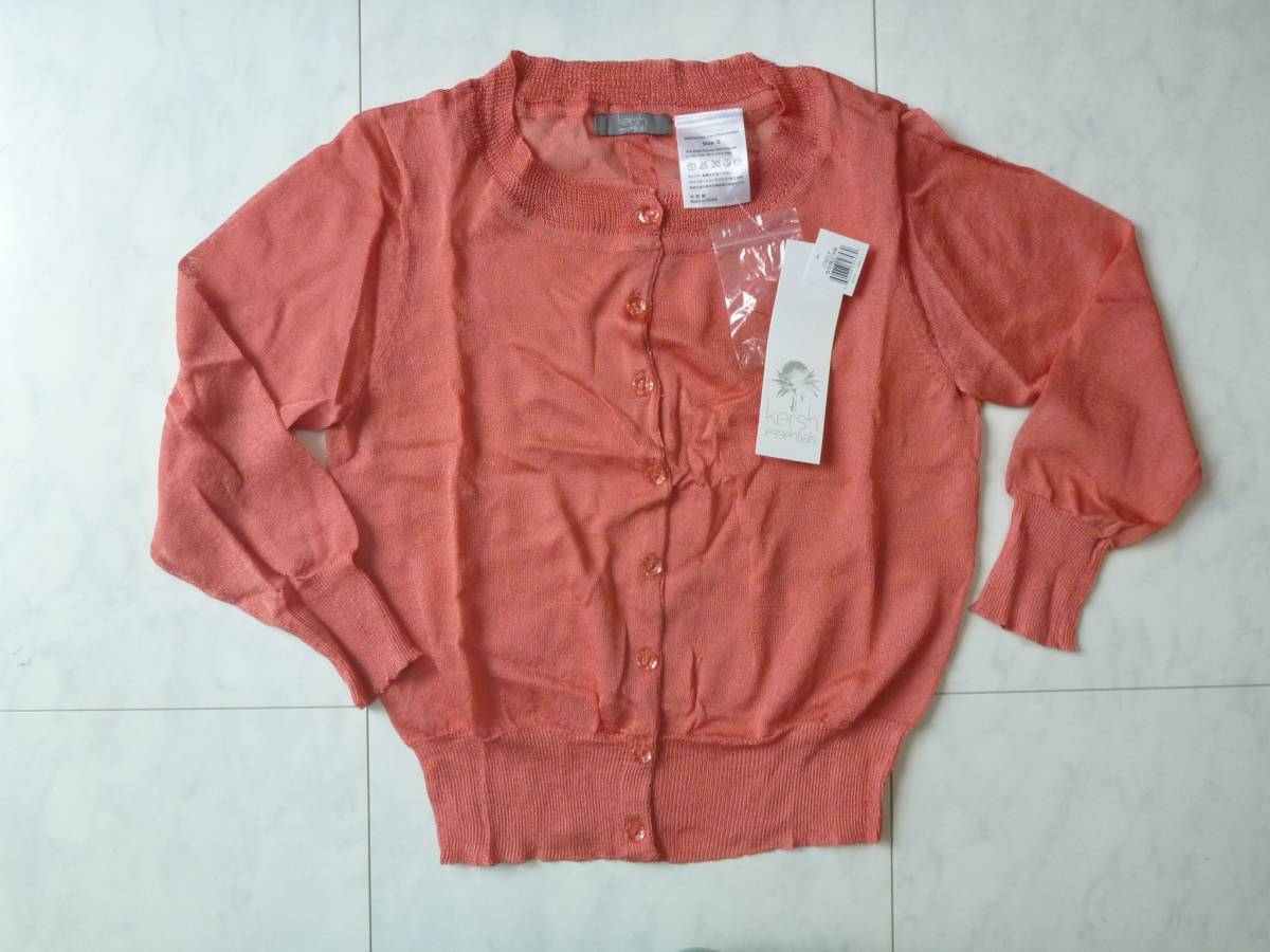 新品 kersh カーシュ ★ピンク 透け 薄手 カーディガン S拍卖