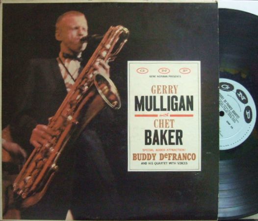 3枚で送料無料【米GNP mono】Gerry Mulligan, Buddy DeFranco/Gerry Mulligan with Chet Baker Special Added Attraction Buddy DeFranco拍卖