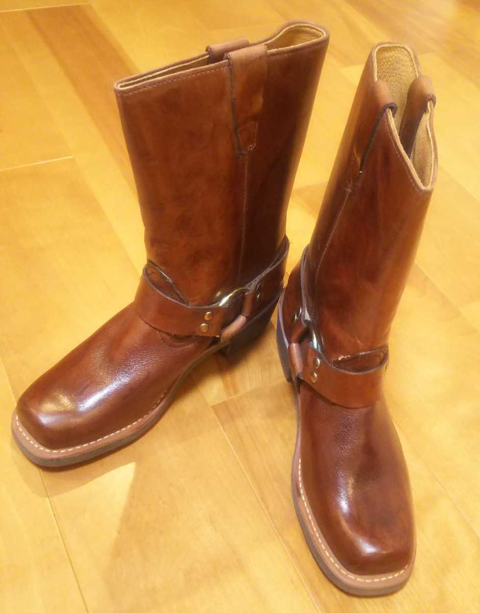 CEDARCREST レザー エンジニアブーツCDW-370 リング スクエアトゥ レディース8号拍卖