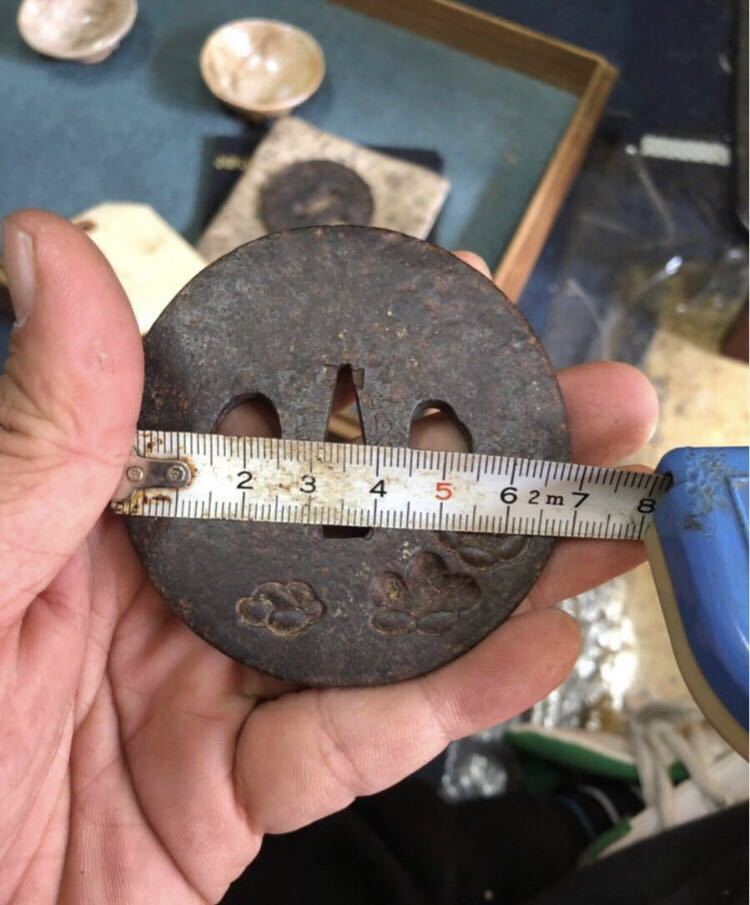 正阿弥 鍔 在銘 花押 本歌 刀装具 日本美術刀剣保存協会 姫路支部 丸特 小道具拍卖