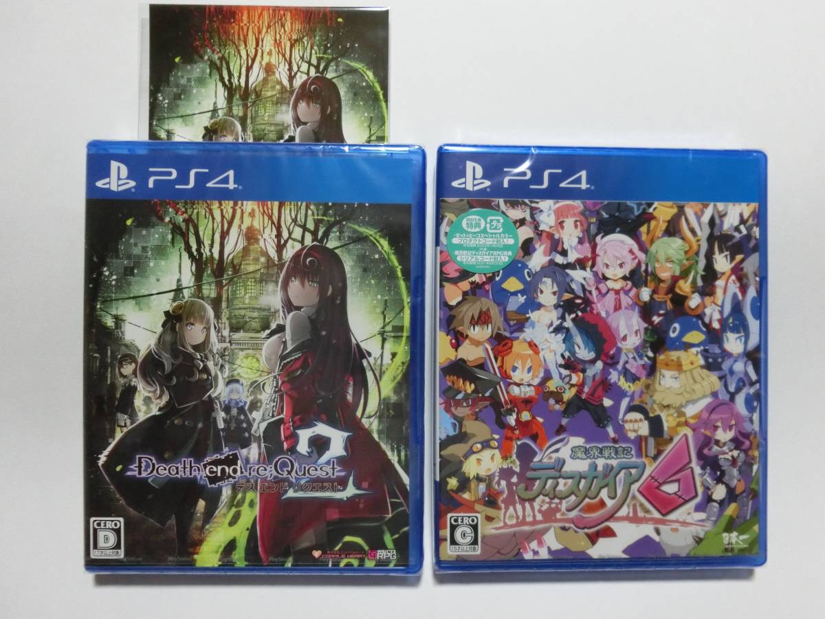 新品 PS4 2つセット ※初回特典付き 魔界戦記ディスガイア6/デスエンドリクエスト2 Death end re;Quest 2 ※送料無料拍卖