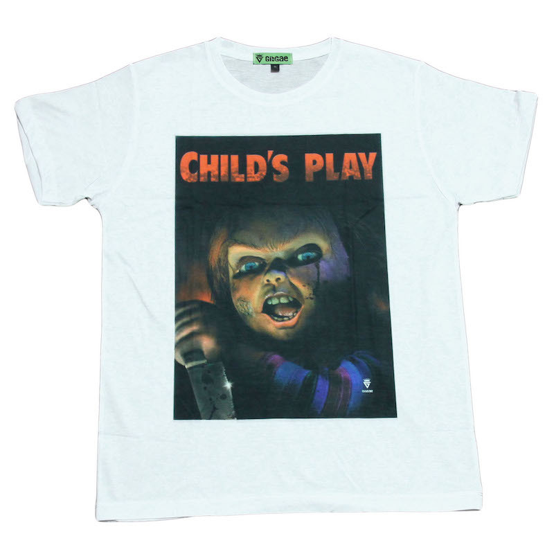 映画 チャッキー チャイルド プレイ 人気 アメリカ ホラー ストリート系 デザインTシャツ おもしろTシャツ メンズ 半袖★tsr0068-wht-xl拍卖