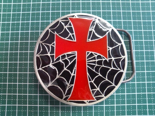 バックル 十字架 クロス 蜘蛛の巣 クモ 蜘蛛 ヴィンテージ ベルト 非鉄 錫 ピューター拍卖