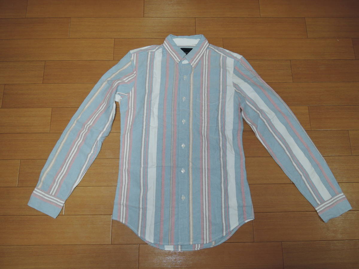 AMERICAN EAGLE アメリカンイーグル ストライプシャツ XS SLIM FIT 長袖 BD 美中古拍卖
