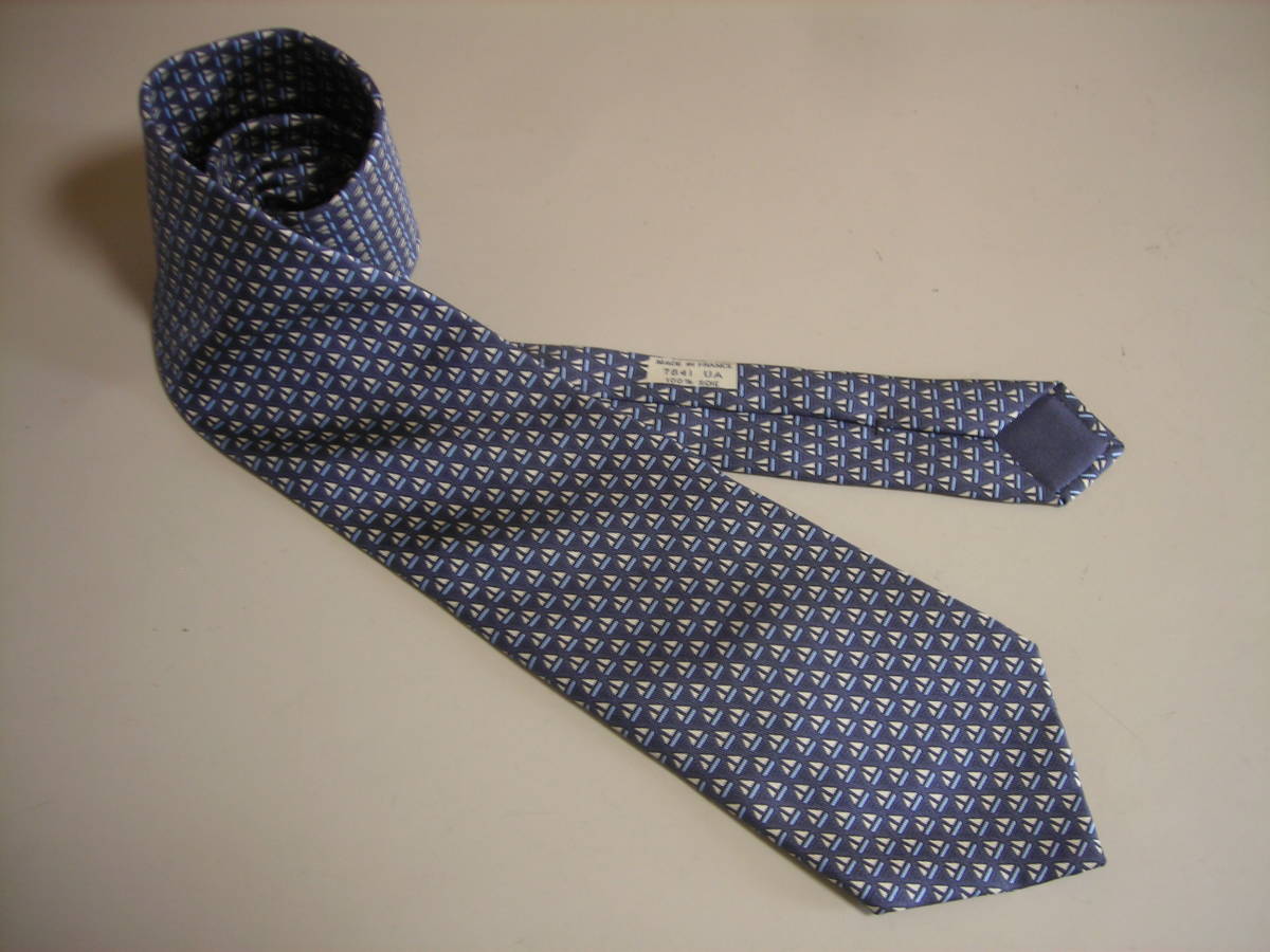 R3 01★HERMES・エルメス★メンズ ネクタイ 総柄 シルク★拍卖
