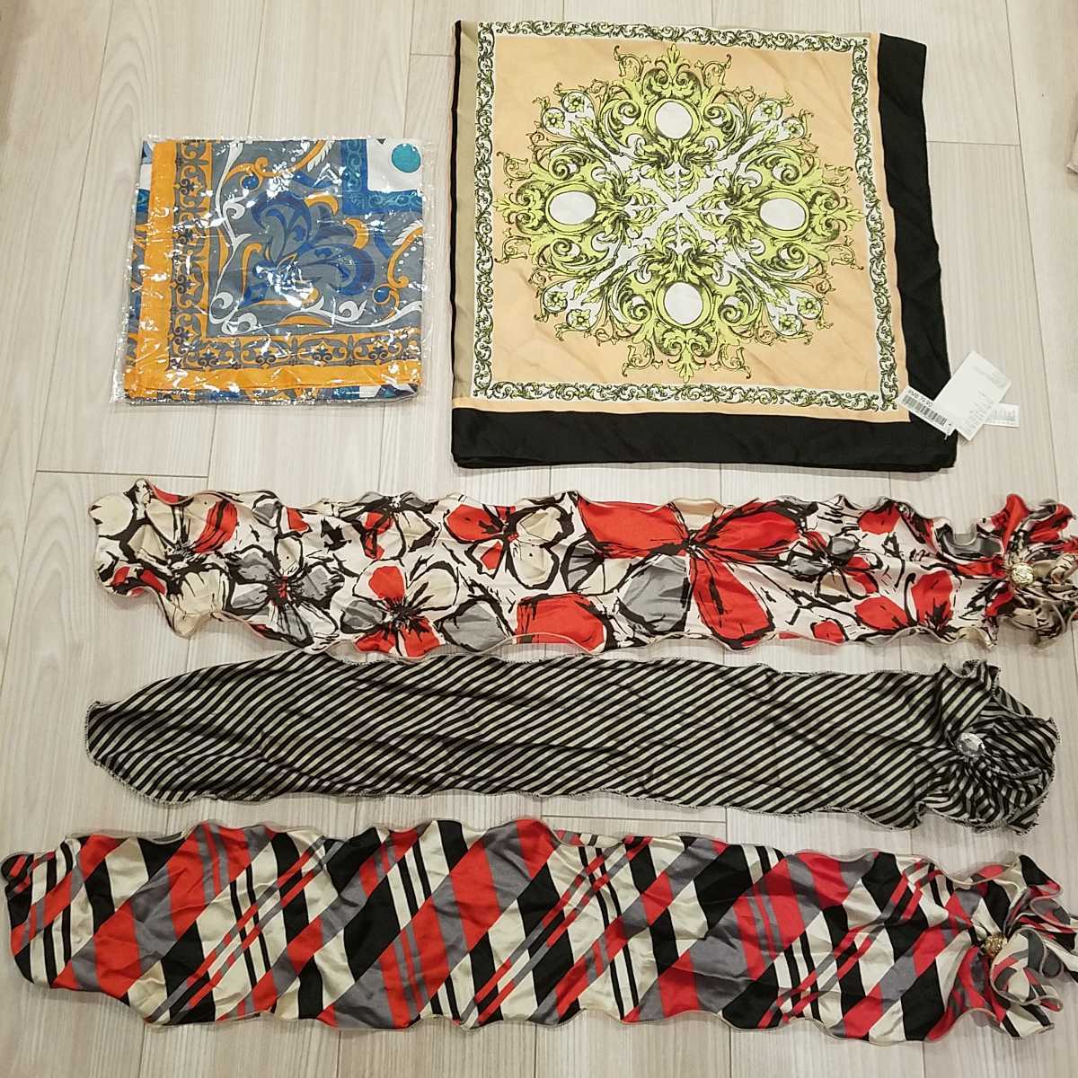 H&M新品タグ付インポート新品ストールベルトスカーフ5点まとめ売り拍卖