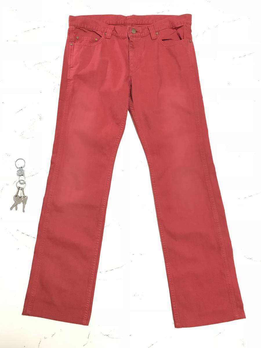 ★ADAM ET ROPE アダムエロペ★メンズ★カラーパンツ ボトムス★size 42★赤 レッド★コットン★パンツ SSS拍卖
