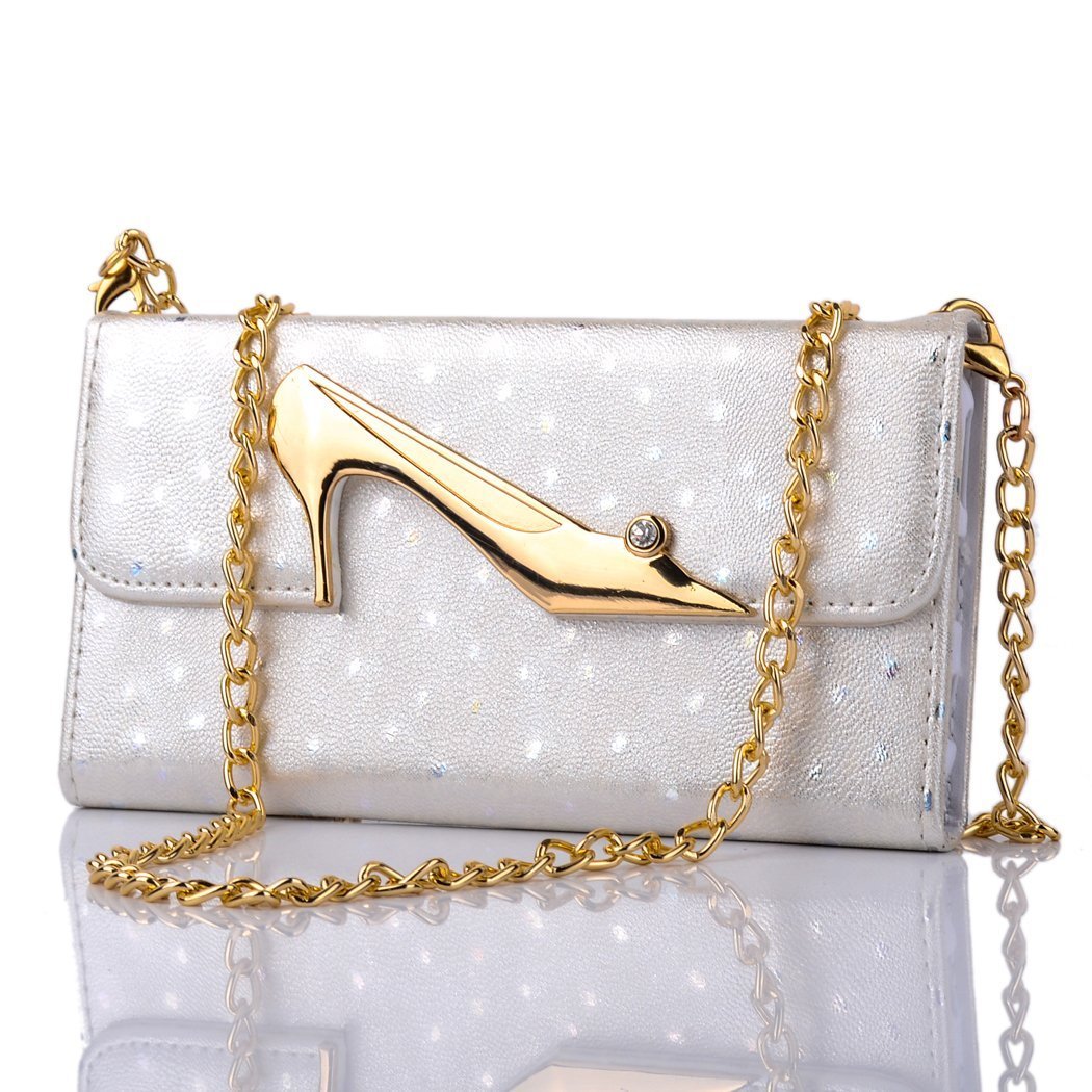 galaxy s6 レザーケース ギャラクシー s6 ショルダーケース SC-05G 手帳型 カード収納 チェーン付き B7拍卖