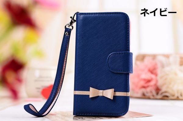 galaxy s6 edge レザーケース ギャラクシー s6 エッジ ショルダーケース SC-04G SCV31 手帳型 カード収納 ストラップ付き リボン5拍卖