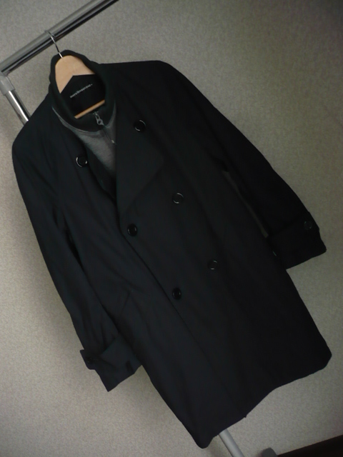 mercibeaucoupメルシーボークー★レイヤードステンカラーコート 濃紺 ダークネイビー拍卖