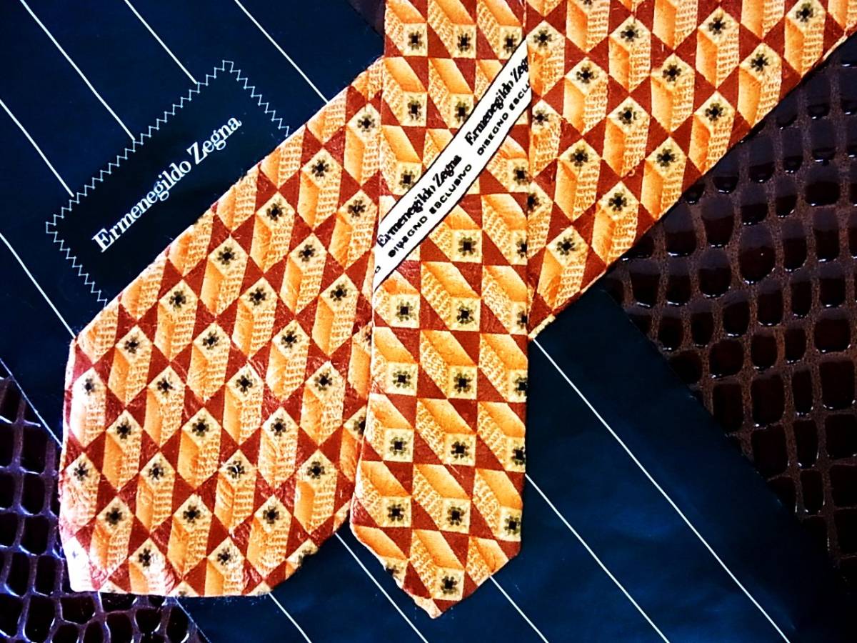 ◇E412R◇在庫処分SALE●【Zegna】ゼニア【木材】ネクタイ拍卖