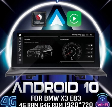 アンドロイド 13 BMW X3 E83 2004-2010 gps ナビ アンドロイドナビ LAN BT 4G 取付業者紹介可能拍卖