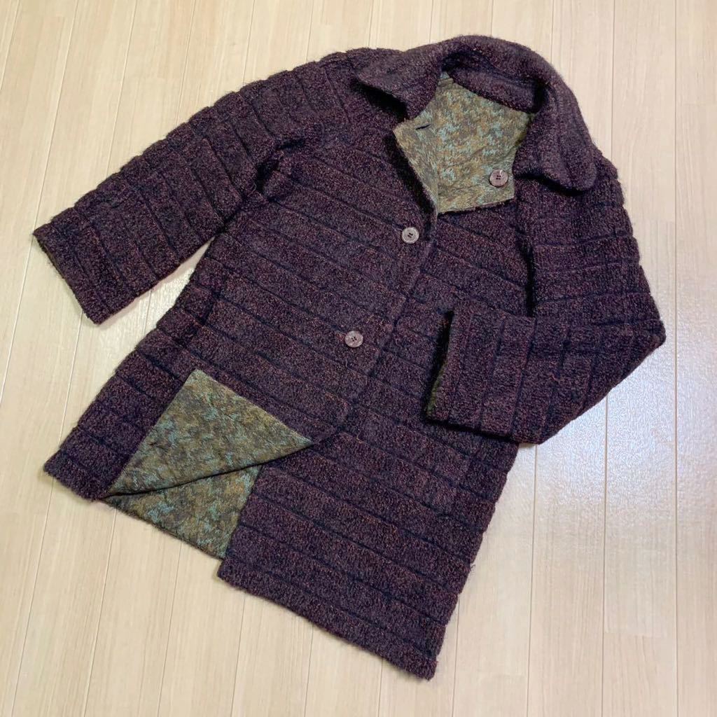 最高級♪オレンジタグ♪MISSONI ミッソーニ 大きいサイズ イタリア製 モヘア リバーシブル ニットコート♪44拍卖