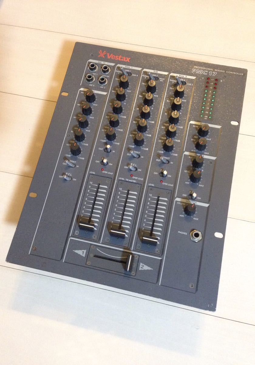 ベスタクスVestax PMC17 初期型グレーボディ1990年代 ビンテージミキサー中古可動品拍卖