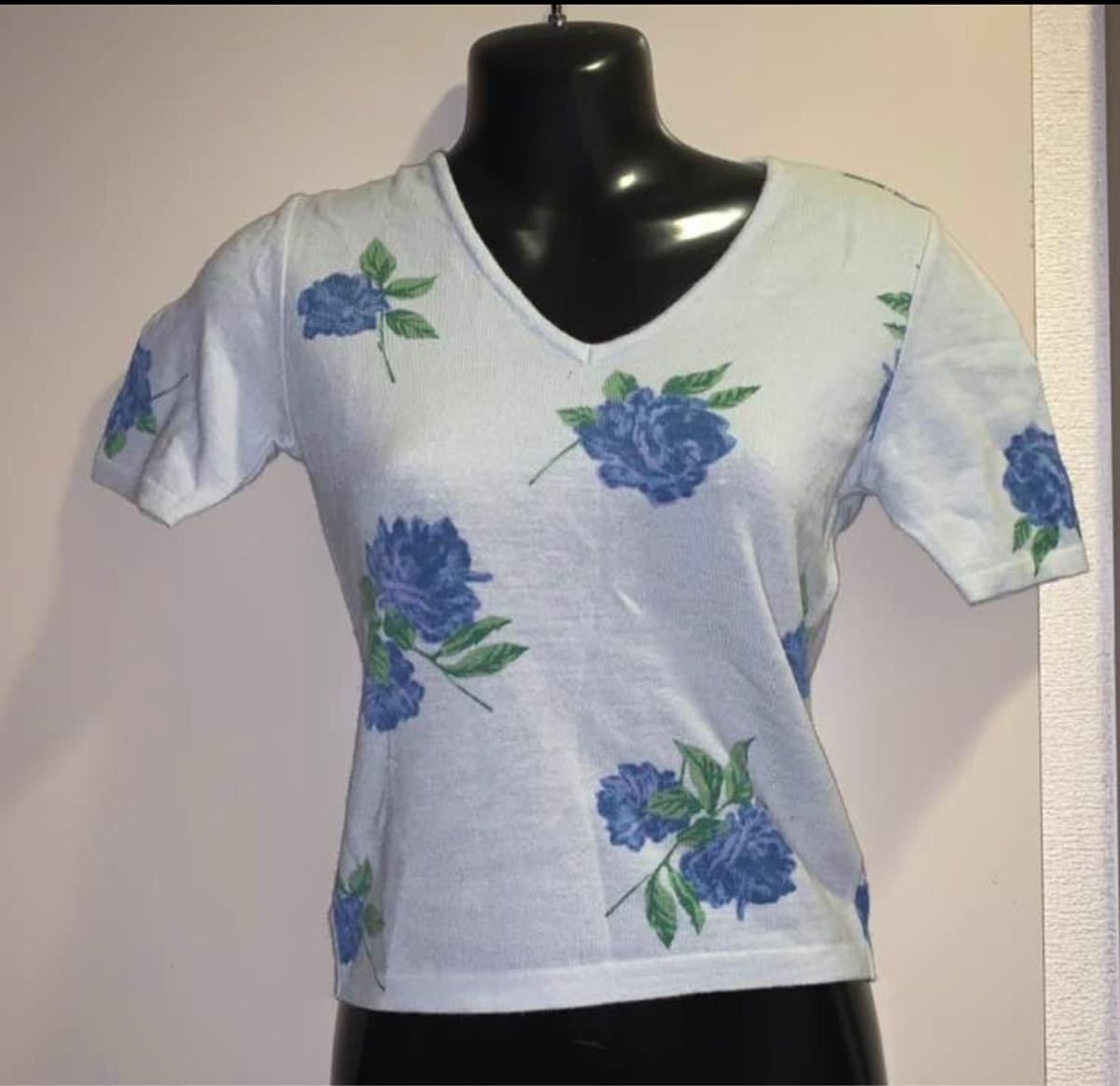 インタープラネット カットソー ローズ ブルー系 アンゴラ セーター拍卖