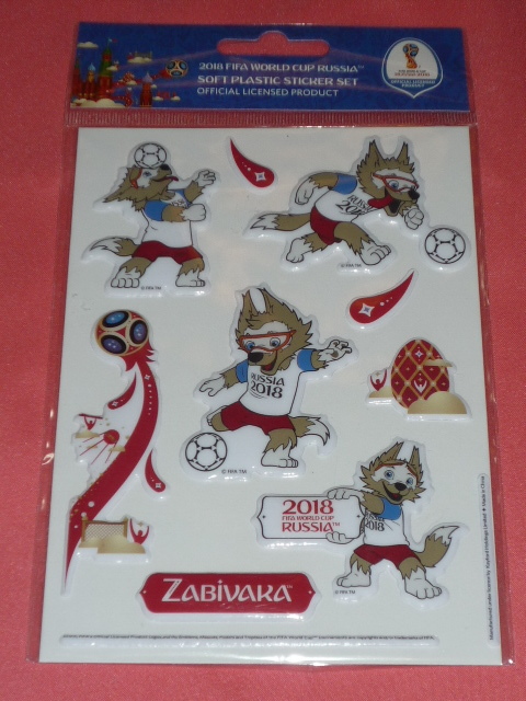 激レア!2018年 サッカー FIFA ワールドカップ ロシア キャラクター ザビバカ オオカミ ステッカーシール拍卖