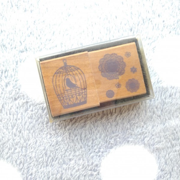 新品&即決◎ガーリッシュスタンプセット【鳥かごとレース】◎拍卖