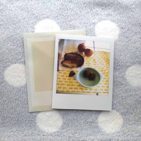 新品&即決◎ポラロイドみたいなメッセージカード【いちご】拍卖