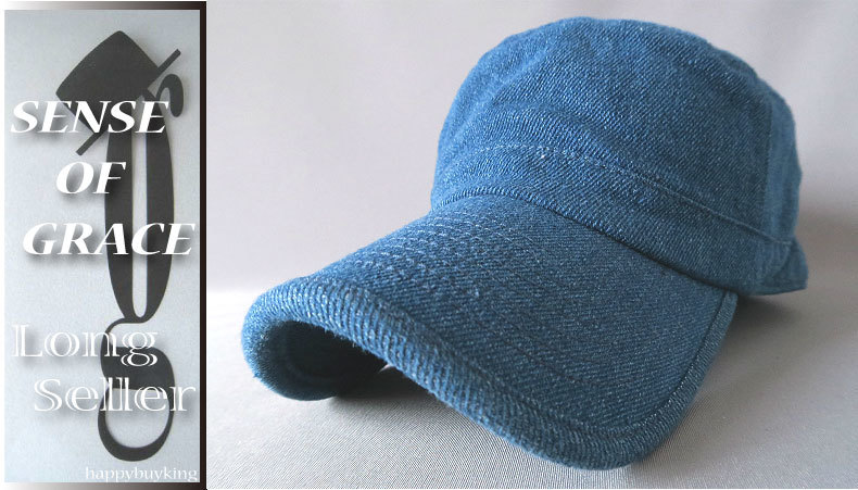 graceグレース★ビンテージデニムワークキャップ【青】新品 サイズ調節可能 手洗い可能 男女兼用 センスオブグレース拍卖