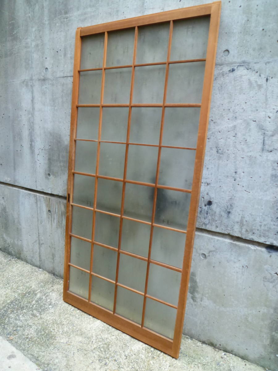 最終値下げ!M7412 いろり 型板ガラス引き戸 1枚 高177.5cm 横86.5cm (0301)【送り先は会社 事務所 店舗限定】【個人様は西濃運輸局留め】拍卖