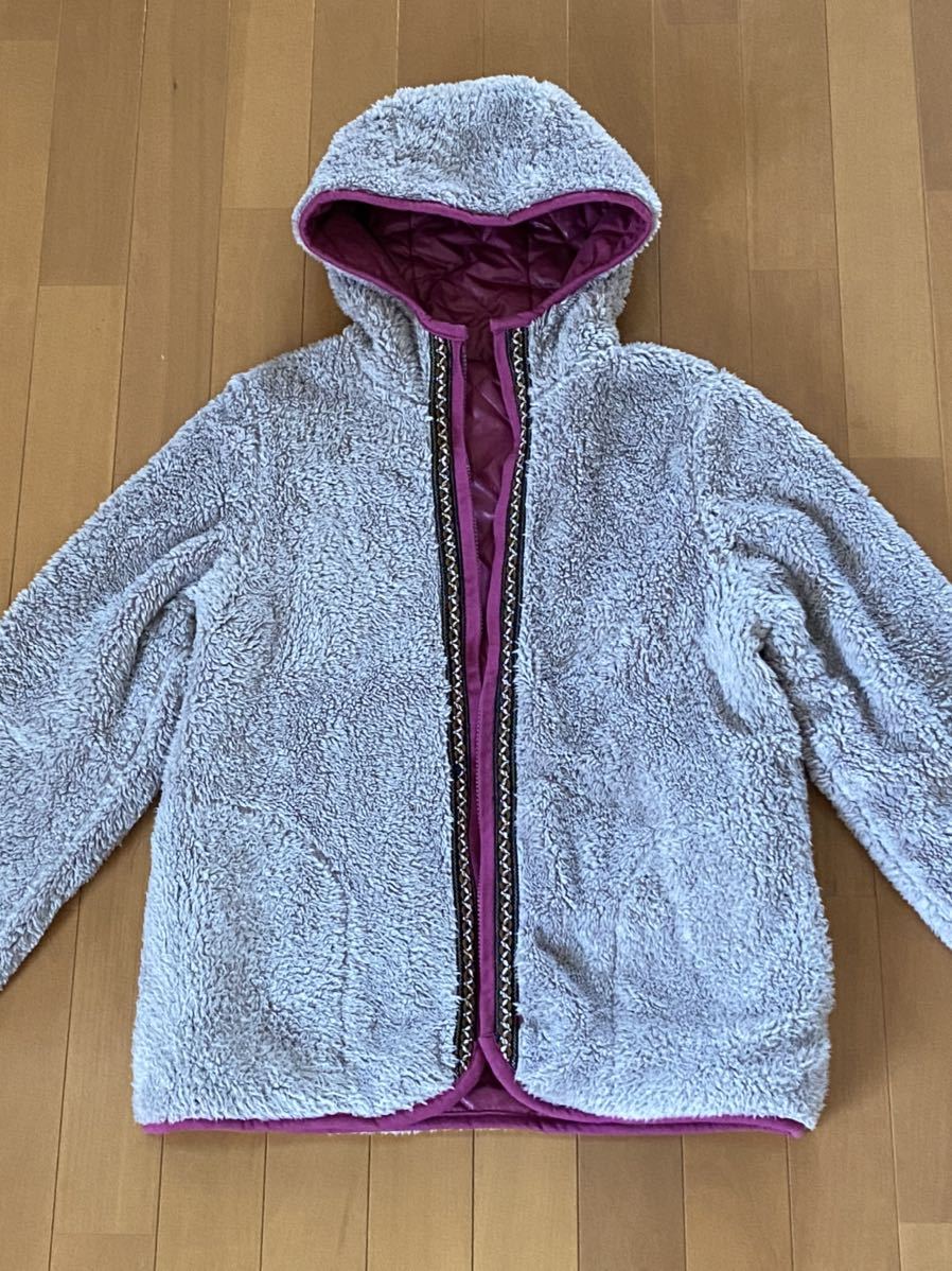 【美品】TKMIXPICE★リバーシブルボアブルゾン★ピンク×グレー★L★USED拍卖