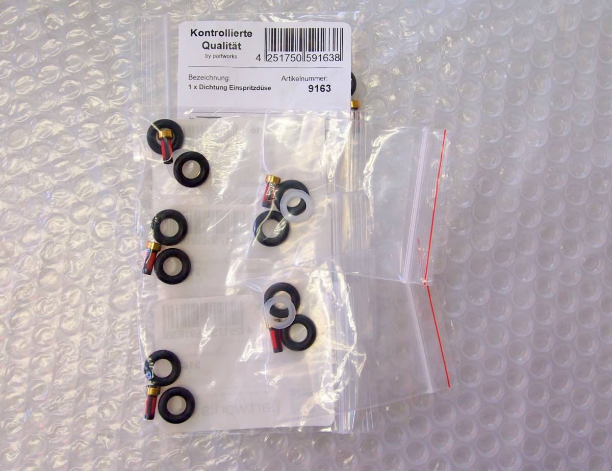 ポルシェ FUELインジェクター用  ガスケット(パッキン) 99660612201 6本分(1セット)拍卖