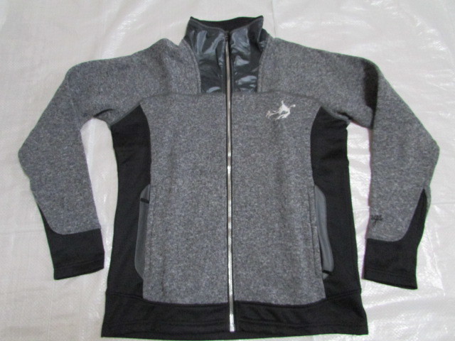 USED きれい Rawlings BLACK LABEL ベースボール 起毛 ウオーム ジャケット ジャンパー ローリングス グレー系 Mサイズ フルジップ 拍卖
