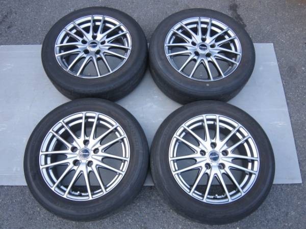 Exceeder S117 アルミホイール 16×6.5J +38 5H PCD114.3 シルバー 4本 ☆拍卖
